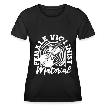 Violon Violon Femelle - T-shirt sport Femme - noir - Devant - AI Model Female 172 light (172cm)