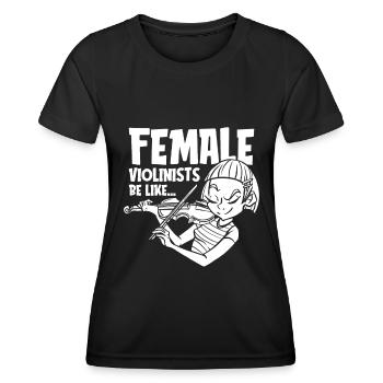Violin Violin Humor - Women's Functional T-Shirt - black - Front - AI Model Female 172 light (172cm)