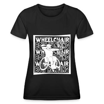 Bowhunting Bow Hunter Wheelchair - Women's Functional T-Shirt - black - Front - AI Model Female 172 light (172cm)