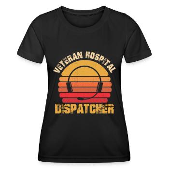 Notruf Leitstelle Einsatzzentrale - Frauen Funktions-T-Shirt - Schwarz - Vorne - AI Model Female 172 light (172cm)