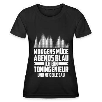 Tontechniker Toningenieur - Frauen Funktions-T-Shirt - Schwarz - Vorne - AI Model Female 172 light (172cm)