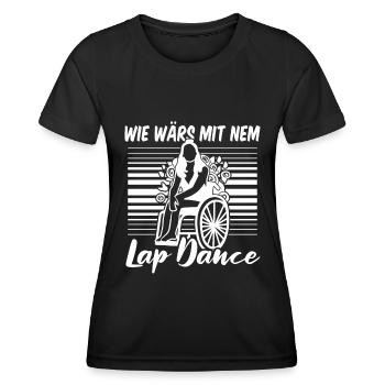 Rollstuhl Rollstuhlfahrer Schoßtanz - Frauen Funktions-T-Shirt - Schwarz - Vorne - AI Model Female 172 light (172cm)