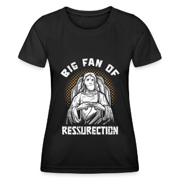 Christ Christianisme Résurrection - T-shirt sport Femme - noir - Devant - AI Model Female 172 light (172cm)