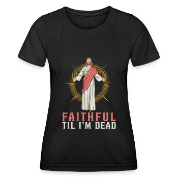 Christian Christianity faithful - Women's Functional T-Shirt - black - Front - AI Model Female 172 light (172cm)