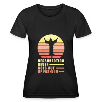 Christ Christentum - Frauen Funktions-T-Shirt - Schwarz - Vorne - AI Model Female 172 light (172cm)