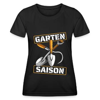 Hobbygärtner Garten Jahreszeit - Frauen Funktions-T-Shirt - Schwarz - Vorne - AI Model Female 172 light (172cm)