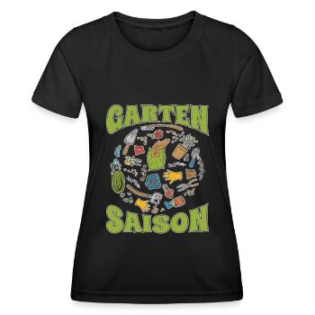 Hobbygärtner Garten Jahreszeit - Frauen Funktions-T-Shirt - Schwarz - Vorne - AI Model Female 172 light (172cm)