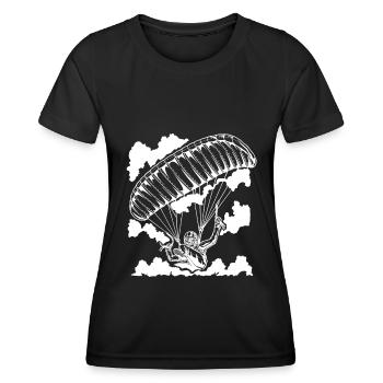 Paragliding Paragliding - Women's Functional T-Shirt - black - Front - AI Model Female 172 light (172cm)