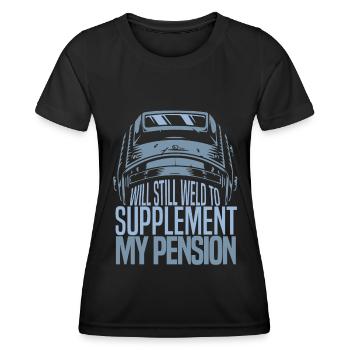 Schweißer Schlosser Die Pension - Frauen Funktions-T-Shirt - Schwarz - Vorne - AI Model Female 172 light (172cm)