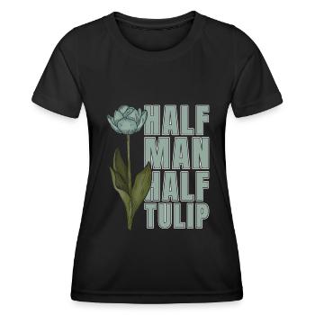 Tulpen Kerl Tulpen - Frauen Funktions-T-Shirt - Schwarz - Vorne - AI Model Female 172 light (172cm)