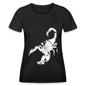 Sternzeichen Krebs Symbol - Frauen Funktions-T-Shirt - Schwarz - Vorne - AI Model Female 172 light (172cm)