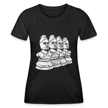 Schach - Frauen Funktions-T-Shirt - Schwarz - Vorne - AI Model Female 172 light (172cm)