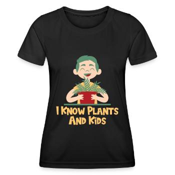 Hobby Jardinier Jardin Mère Horticulture Maman - T-shirt sport Femme - noir - Devant - AI Model Female 172 light (172cm)