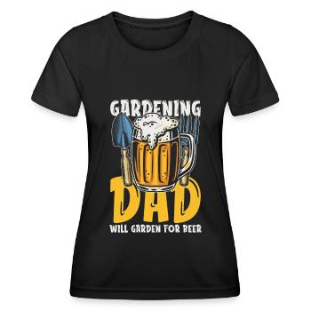 Hobbygärtner Garten Bier Gärtnerischer Vater - Frauen Funktions-T-Shirt - Schwarz - Vorne - AI Model Female 172 light (172cm)