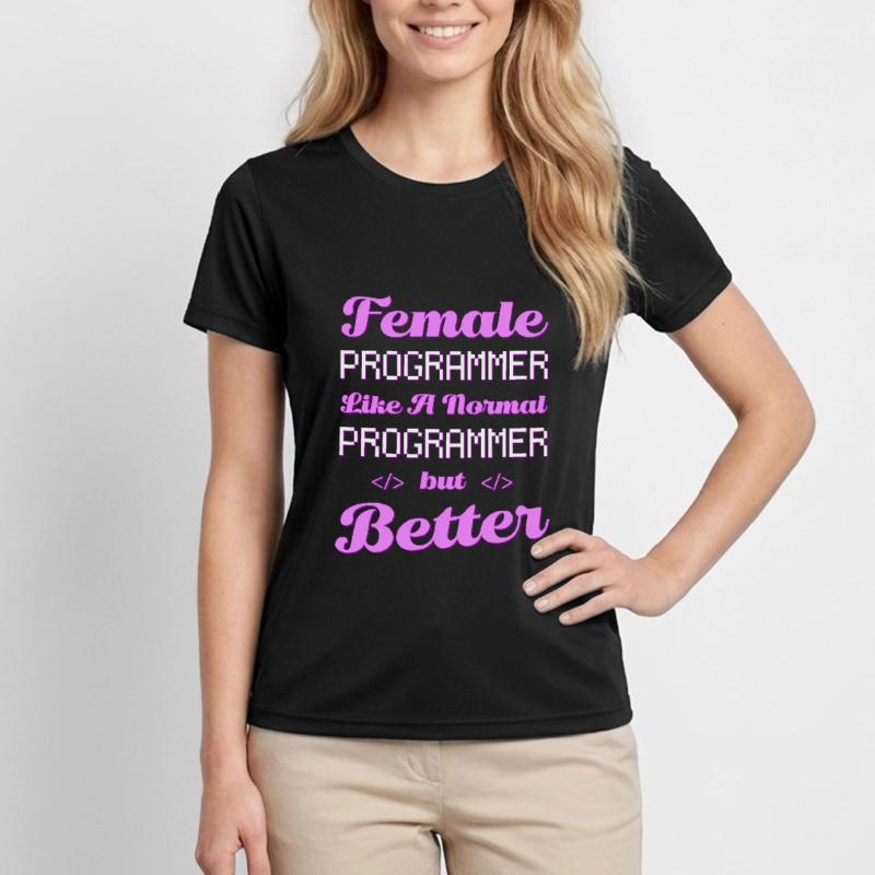 Developer Coder Programmer Female Women's Functional T-Shirt