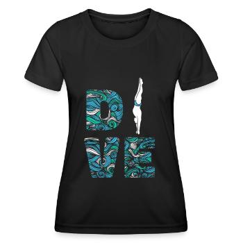 Plongeurs plongeurs - T-shirt sport Femme - noir - Devant - AI Model Female 172 light (172cm)