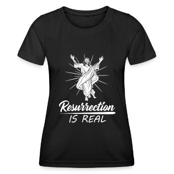 Christ Christentum Auferstehung - Frauen Funktions-T-Shirt - Schwarz - Vorne - AI Model Female 172 light (172cm)