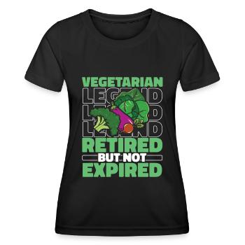 Vegetarisch Vegetarier Im Ruhestand - Frauen Funktions-T-Shirt - Schwarz - Vorne - AI Model Female 172 light (172cm)