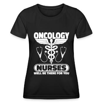 Krankenschwester Onkologische Krankenschwester - Frauen Funktions-T-Shirt - Schwarz - Vorne - AI Model Female 172 light (172cm)