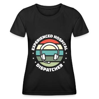 Notruf Leitstelle Einsatzzentrale - Frauen Funktions-T-Shirt - Schwarz - Vorne - AI Model Female 172 light (172cm)