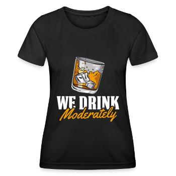 Whisky Whiskey Witzig - Frauen Funktions-T-Shirt - Schwarz - Vorne - AI Model Female 172 light (172cm)