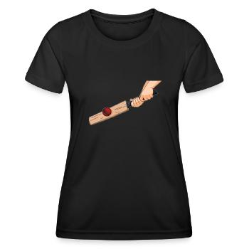 Cricket - Frauen Funktions-T-Shirt - Schwarz - Vorne - AI Model Female 172 light (172cm)