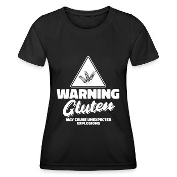Glutenfrei Humor - Frauen Funktions-T-Shirt - Schwarz - Vorne - AI Model Female 172 light (172cm)