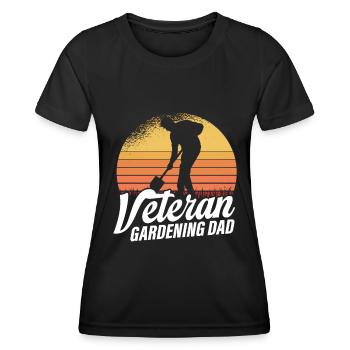 Hobbygärtner Garten Veteran Gärtnerischer Vater - Frauen Funktions-T-Shirt - Schwarz - Vorne - AI Model Female 172 light (172cm)