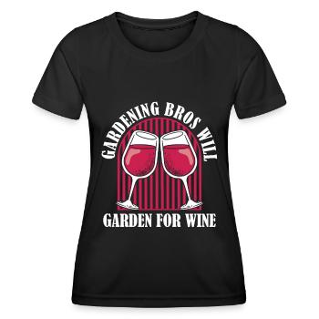 Hobby Gardener Garden Wine Gardening Brother - Women's Functional T-Shirt - black - Front - AI Model Female 172 light (172cm)