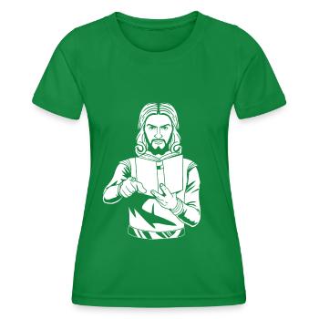 Christ Christentum - Frauen Funktions-T-Shirt - Kelly Green - Vorne - AI Model Female 172 dark (172cm)