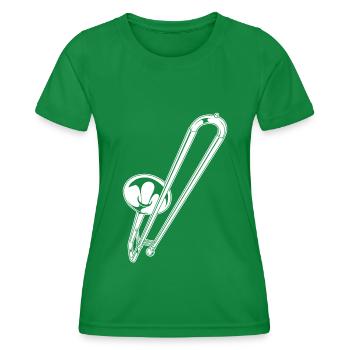 Spielmannszug Trombone Instrument - T-shirt sport Femme - vert - Devant - AI Model Female 172 dark (172cm)