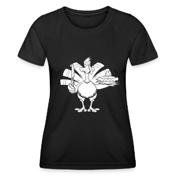 Action de grâce - T-shirt sport Femme - noir - Devant - AI Model Female 172 light (172cm)