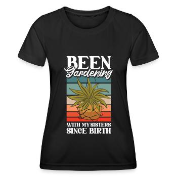 Hobby Jardinier Jardinier Jardinier Sœur - T-shirt sport Femme - noir - Devant - AI Model Female 172 light (172cm)