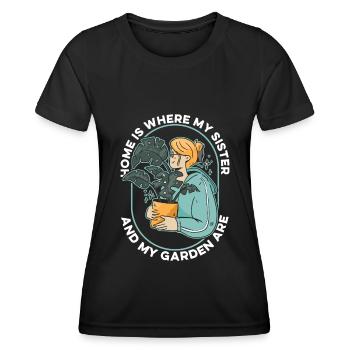 Hobby Jardinier Jardinier Jardinier Sœur - T-shirt sport Femme - noir - Devant - AI Model Female 172 light (172cm)