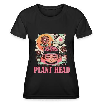 Hobbygärtner Garten Anlage Gartenkatze - Frauen Funktions-T-Shirt - Schwarz - Vorne - AI Model Female 172 light (172cm)