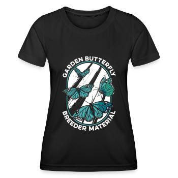 Hobbygärtner Garten Monarch - Frauen Funktions-T-Shirt - Schwarz - Vorne - AI Model Female 172 light (172cm)