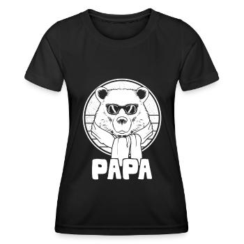Fête des pères Papa Wear - T-shirt sport Femme - noir - Devant - AI Model Female 172 light (172cm)