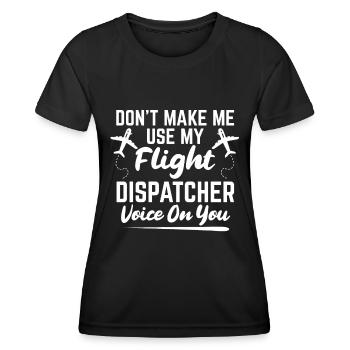Voix du centre de contrôle des appels d’urgence - T-shirt sport Femme - noir - Devant - AI Model Female 172 light (172cm)