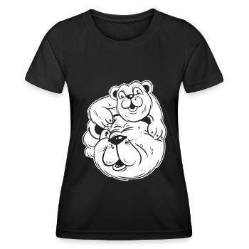 Fête des pères Papa Wear - T-shirt sport Femme - noir - Devant - AI Model Female 172 light (172cm)