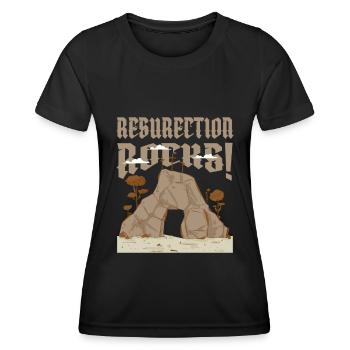 Tombeau du Christ Christianisme - T-shirt sport Femme - noir - Devant - AI Model Female 172 light (172cm)