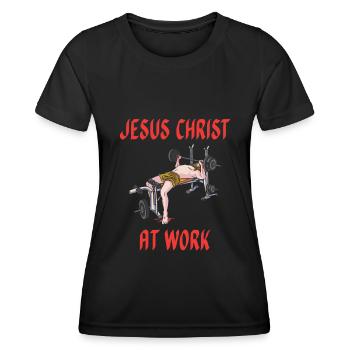 Training Christian Christianity - Women's Functional T-Shirt - black - Front - AI Model Female 172 light (172cm)