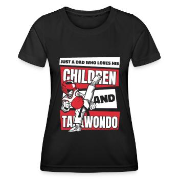 Taekwondo Père Taekwondo - T-shirt sport Femme - noir - Devant - AI Model Female 172 light (172cm)