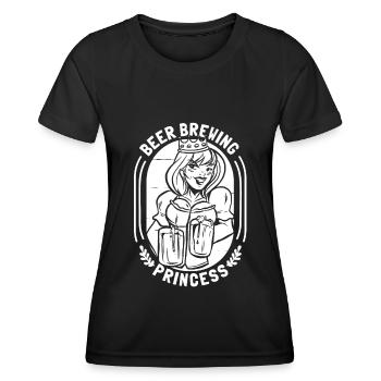 Bière artisanale Bière artisanale Princesse - T-shirt sport Femme - noir - Devant - AI Model Female 172 light (172cm)