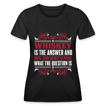 Whisky Whiskey Lustig - Frauen Funktions-T-Shirt - Schwarz - Vorne - AI Model Female 172 light (172cm)