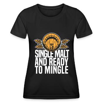 Whisky Whiskey Lustig - Frauen Funktions-T-Shirt - Schwarz - Vorne - AI Model Female 172 light (172cm)
