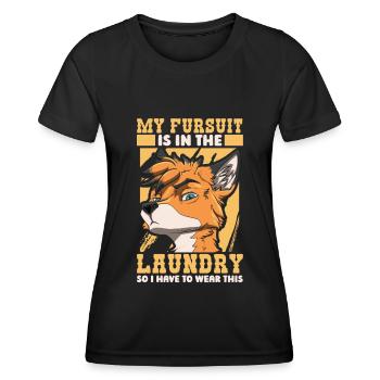 Furry Fandom Fursuits Funny - Women's Functional T-Shirt - black - Front - AI Model Female 172 light (172cm)