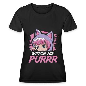 Furry Fandom Fursuits Cute - Women's Functional T-Shirt - black - Front - AI Model Female 172 light (172cm)
