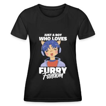 Furry Fandom Fursuits Boy - Women's Functional T-Shirt - black - Front - AI Model Female 172 light (172cm)