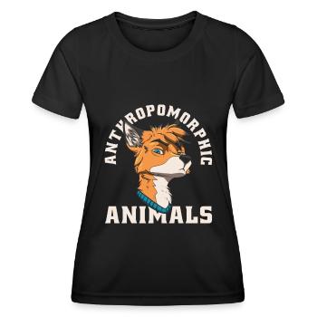 Furry Fandom Fursuits Funny - Women's Functional T-Shirt - black - Front - AI Model Female 172 light (172cm)