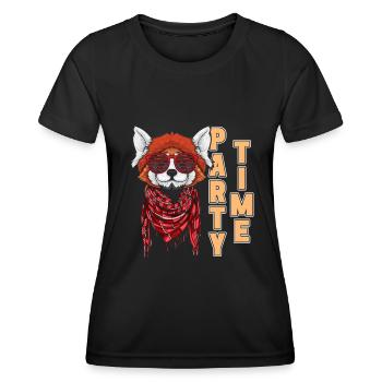 Furry Fandom Fursuits Party Party Time - Women's Functional T-Shirt - black - Front - AI Model Female 172 light (172cm)